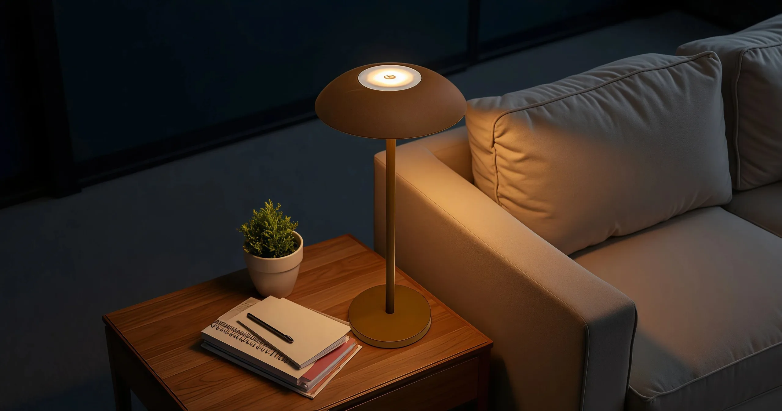 Modern LED Table Light - Lounge & Bar Setting